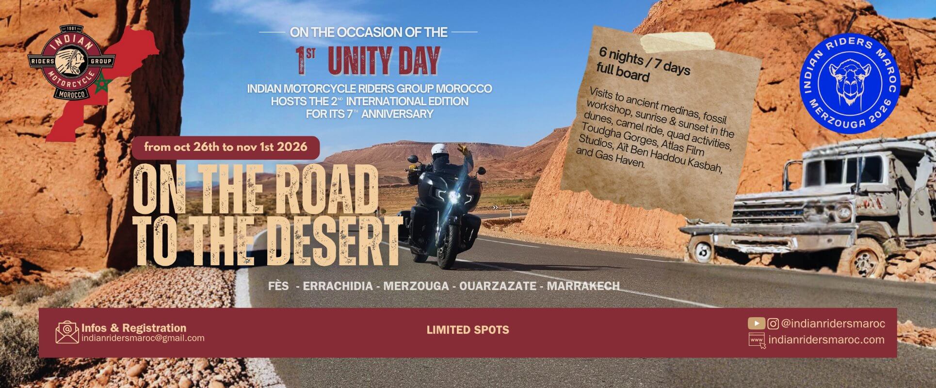 Official Poster Merzouga 2026 - International Road Trip